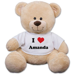 Personalized I Love You Teddy Bear- 3 sizes