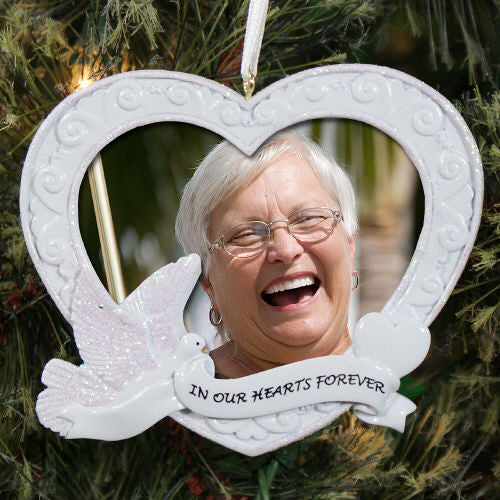 Memorial Photo Heart Ornament