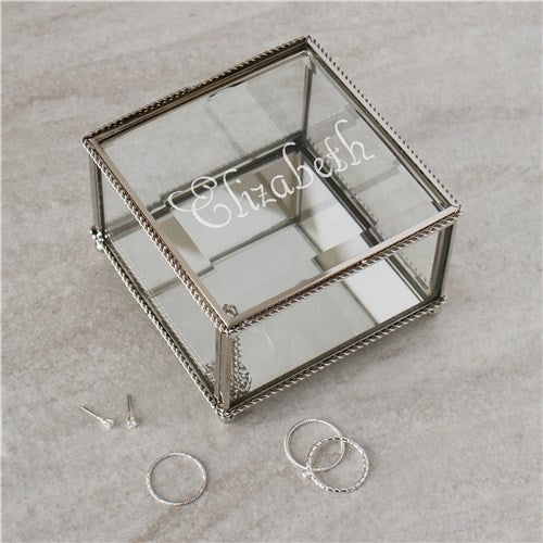 Personalized Expressions Glass Keepsake Box