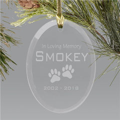 Personalized In Loving Memory Pet Ornament