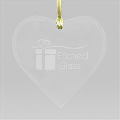 Soul Mates Heart Glass Ornament