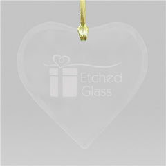 Newlywed Heart Personalized Glass Ornament