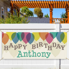 Personalized Balloons Birthday Banner