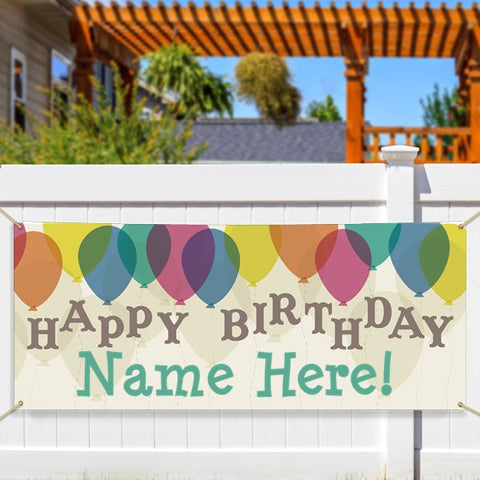 Personalized Balloons Birthday Banner