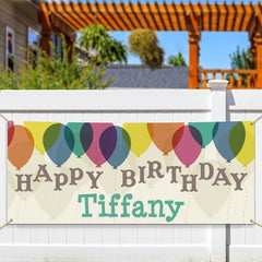 Personalized Balloons Birthday Banner