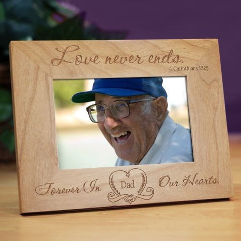 Love Never Ends Memorial Wood Frame