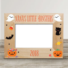 Personalized Halloween Wood Photo Frame