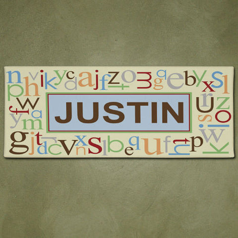 Alphabet & Name Wall Canvas