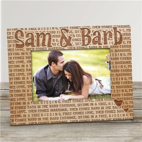 First Comes Love Engraved Photo Frame