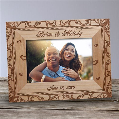 Engraved Filigree Custom Photo Frame