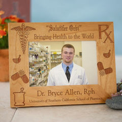 Engraved Pharmacist Wood Picture Frame