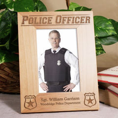 Police Officer Wood Picture Frame
