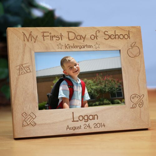 First School Day Wood Frame