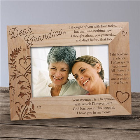 Memory Is A Keepsake Engraved Wood Frame