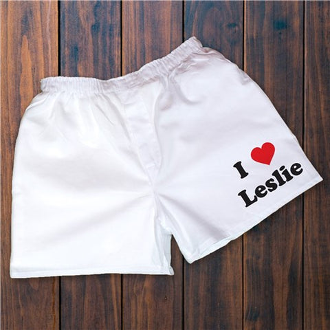 I Love You Personalized Boxers