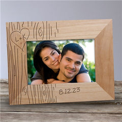 Engraved Tree Carving Wood Frame