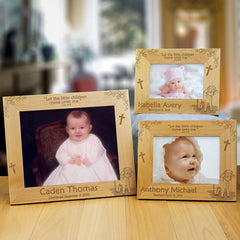 Little Lamb Engraved Wood Frame (3 designs for special dates)