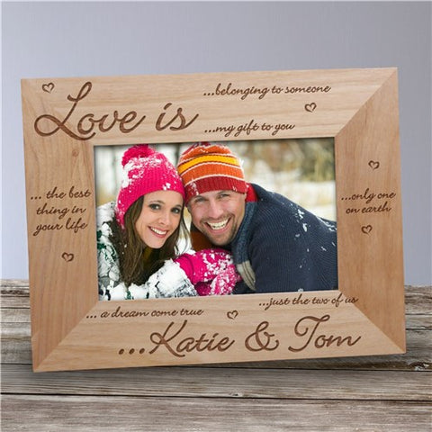 Love Is Personalized Wood Frame