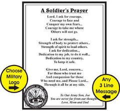 A Soldiers Prayer Personalized Wood Plaque