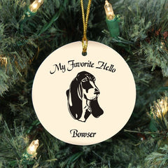 Custom Basset Hound Ornament