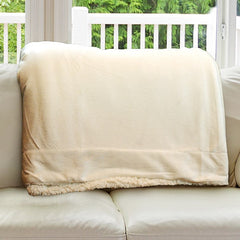 Embroidered Monogram Sherpa Blanket