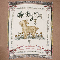 Embroidered Baptism Throw