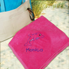 Embroidered Dolphin Towel (3 colors)