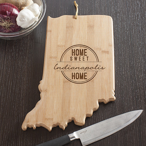 Indiana State Shaped Cutting Board