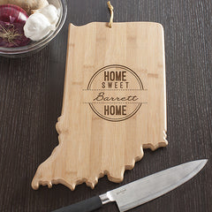 Indiana State Shaped Cutting Board