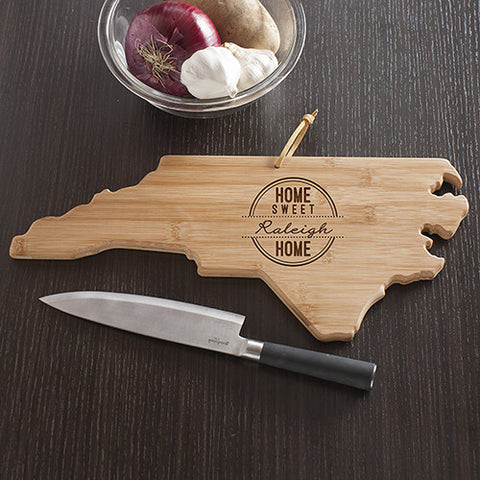 North Carolina State Shaped Cutting Board