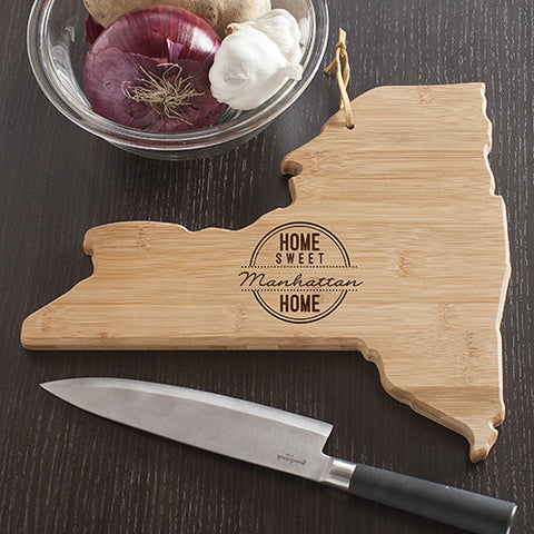 New York State Shaped Cutting Board