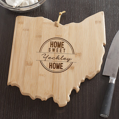 Ohio State Shaped Cutting Board