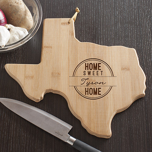 Texas State Shaped Cutting Board