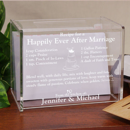 Happily Ever After Recipe Personalized Recipe Box