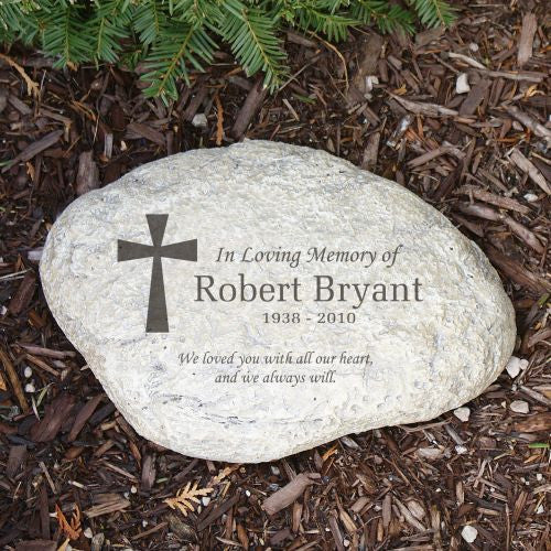 In Memory Of Cross Garden Stone