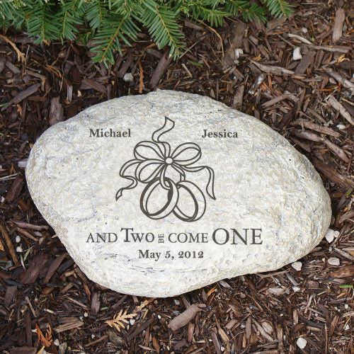 Two Become One Garden Stone