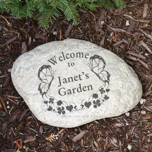 Butterfly Welcome Garden Stone