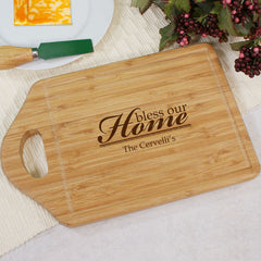 Bless Our Home Personalized Bamboo Cutting Board