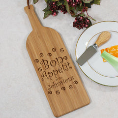 Engraved Bottle Shaped Cutting Board