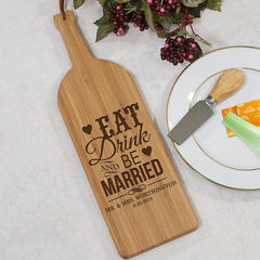 Engraved Bottle Shaped Cutting Board