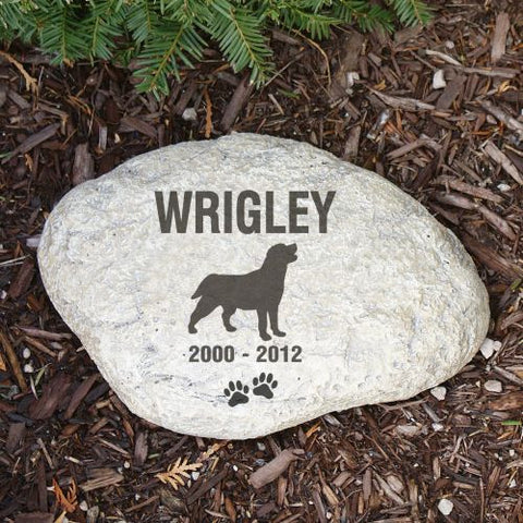 Dog Silhouette Memorial Garden Stone- many breeds!