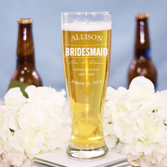Wedding Party Pilsner Glass