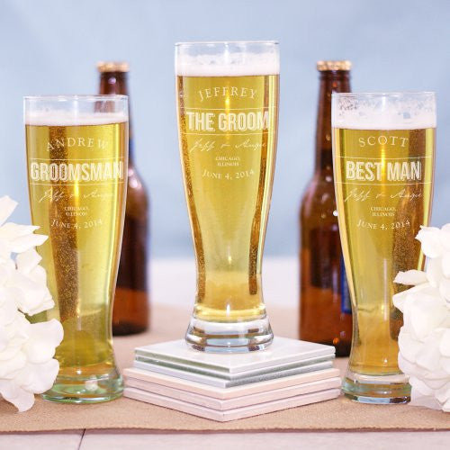 Wedding Party Pilsner Glass