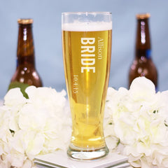 Engraved Wedding Pilsner Glass