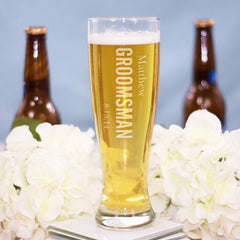 Engraved Wedding Pilsner Glass