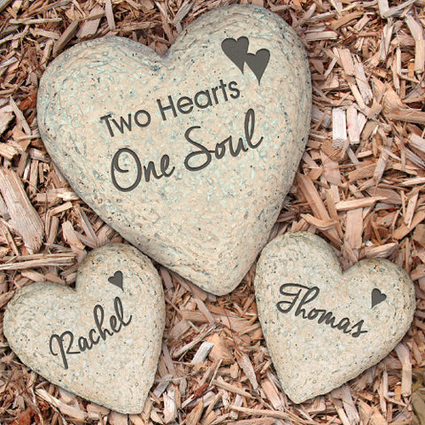 Two Hearts, One Soul Garden Stone Set