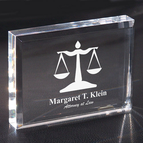Engraved Attorney Paperweight