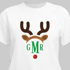 Adult's Monogrammed Reindeer T-Shirt