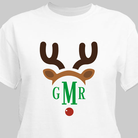 Child's Monogrammed Reindeer T-Shirt