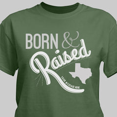 Born & Raised State Personalized T-Shirt